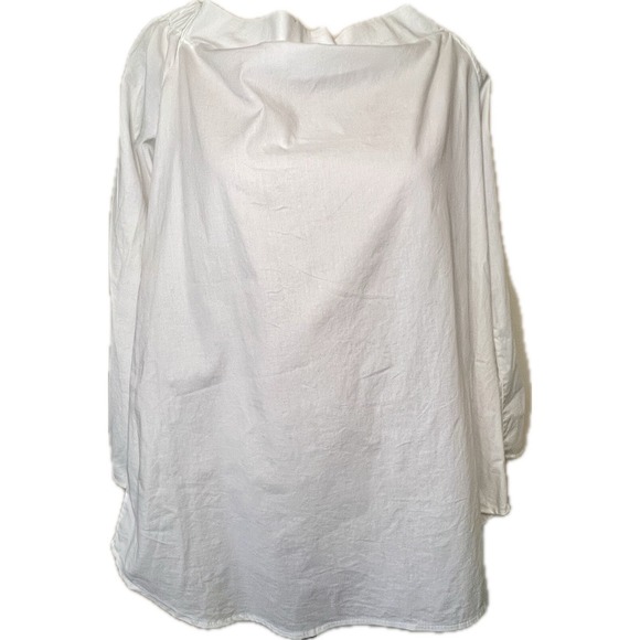 Adrienne Tops - Adrienne White‎ Off The Shoulder Blouse With 3/4 Sleeves With Ties Size Large